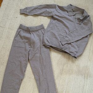 Taupe Knit Sweater and Pants Set